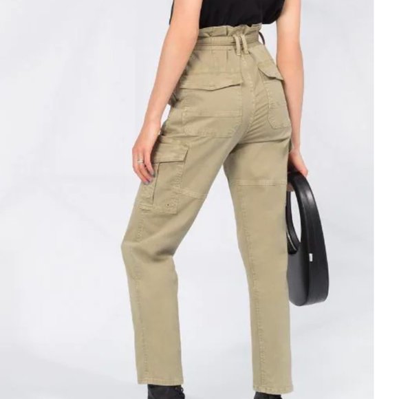 Frame Safari Paperbag Waist Belted Cargo Pants - Picture 5 of 15